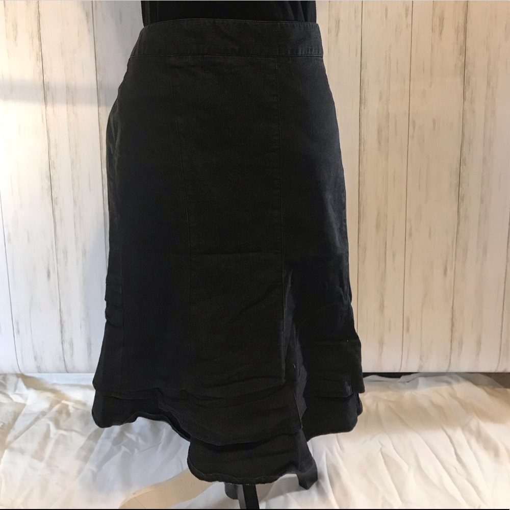 Black denim skirt 23 3/4 inch long